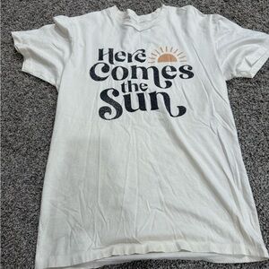 Here comes the sun white graphic tee